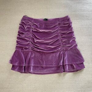 Elegant Purple Velvet Skirt